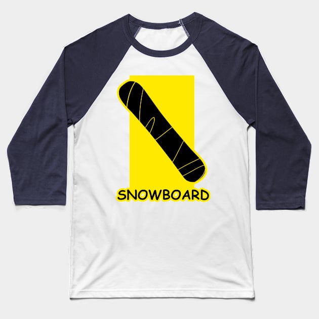 snowboarding Baseball T-Shirt by vanpaul54